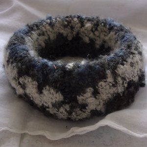 Felted wood bangle one of a kind